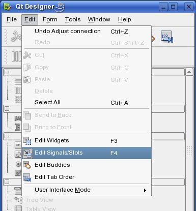 Edit signal slots